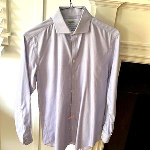 Charles Tyrwhitt 15.5/33 extra slim fit non iron micro check dress shirt